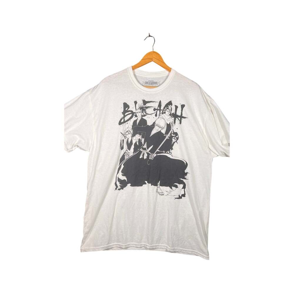 Bleach Anime Graphic T-Shirt Mens XL White Ichigo Rukia Byakuya Ripple Junction